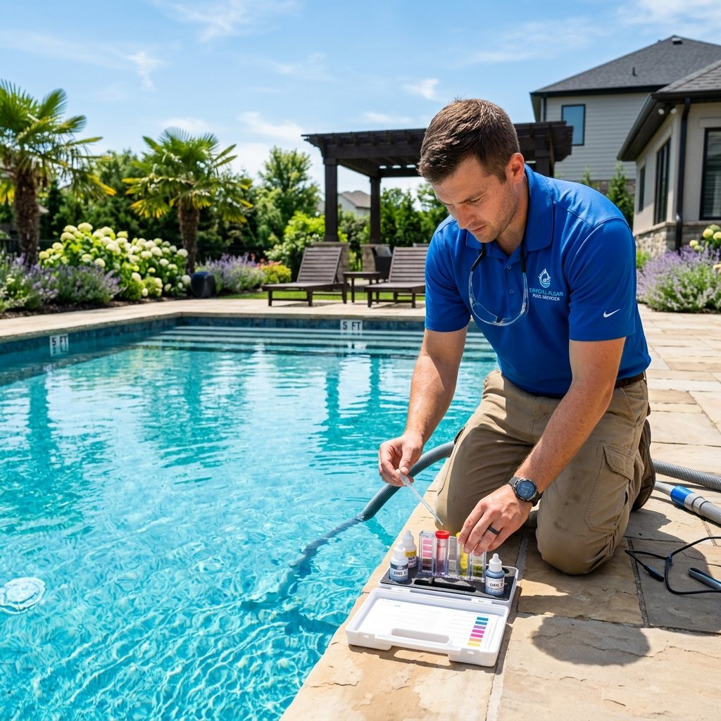 Weekly pool cleaning sweep